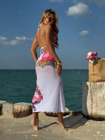 Kwiatowy Zestaw Plażowy „Bella Rosa” – Bikini + Spódnica