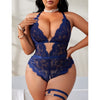 Oceaniczna Koronka – Seksowne Body Plus Size w Kolorze Granatowym Czarnym Bordowym