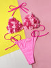 Floral Fantasy – Różowy Strój Kąpielowy Kwiatowy Bikini