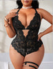 Oceaniczna Koronka – Seksowne Body Plus Size w Kolorze Granatowym Czarnym Bordowym