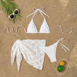 🌴 Bikini Marbella White – Koronkowy zestaw z boho akcentem 🌴