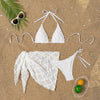 🌴 Bikini Marbella White – Koronkowy zestaw z boho akcentem 🌴