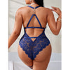 Oceaniczna Koronka – Seksowne Body Plus Size w Kolorze Granatowym Czarnym Bordowym
