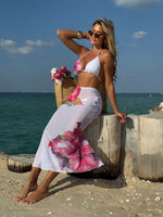 Kwiatowy Zestaw Plażowy „Bella Rosa” – Bikini + Spódnica