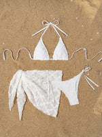 🌴 Bikini Marbella White – Koronkowy zestaw z boho akcentem 🌴