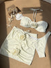 Kwiatowy Bikini Glamour 2-częściowe – Biel lub Czerń