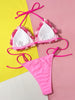 Floral Fantasy – Różowy Strój Kąpielowy Kwiatowy Bikini